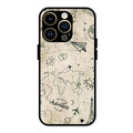 Map Mania Glass Case Cover For iPhone 14 Pro Max