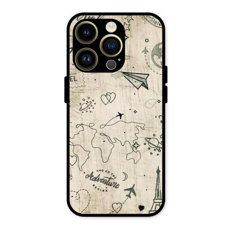 Map Mania Glass Case Cover For iPhone 14 Pro Max