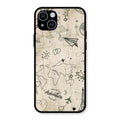 Map Mania Glass Case Cover For iPhone 14