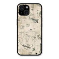 Map Mania Glass Case Cover For iPhone 15 Plus