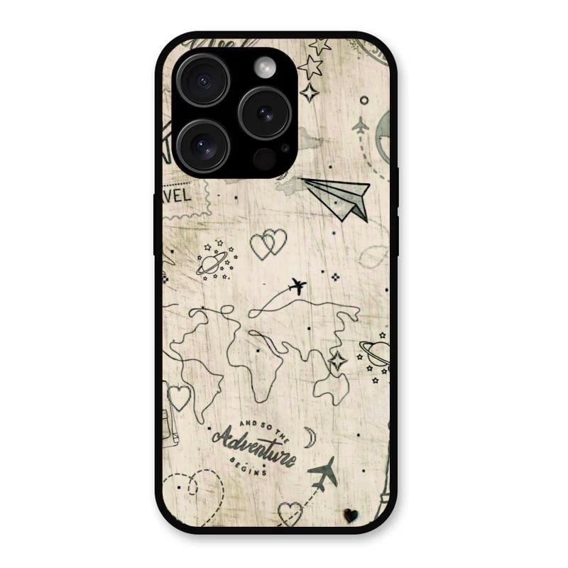 Map Mania Glass Case Cover For iPhone 15 Pro Max