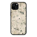 Map Mania Glass Case Cover For iPhone 15