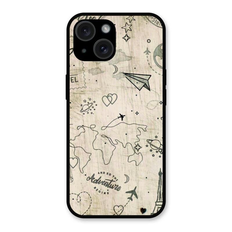 Map Mania Glass Case Cover For iPhone 15