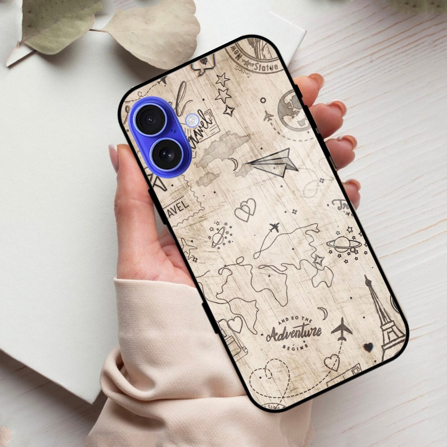 Map Mania Glass Case Cover For iPhone