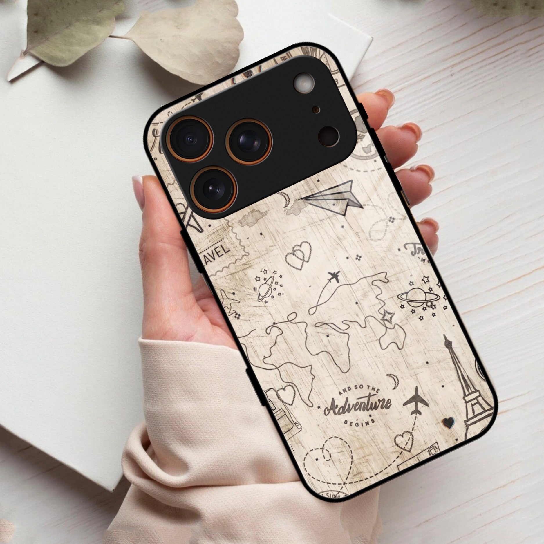 Map Mania Glass Case Cover For iPhone 17 Pro
