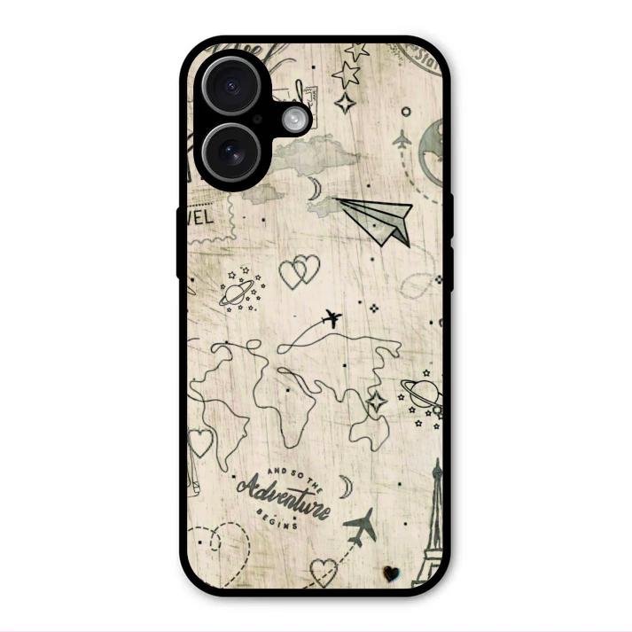 Map Mania Glass Case Cover For iPhone 17