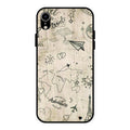 Map Mania Glass Case Cover For iPhone XR