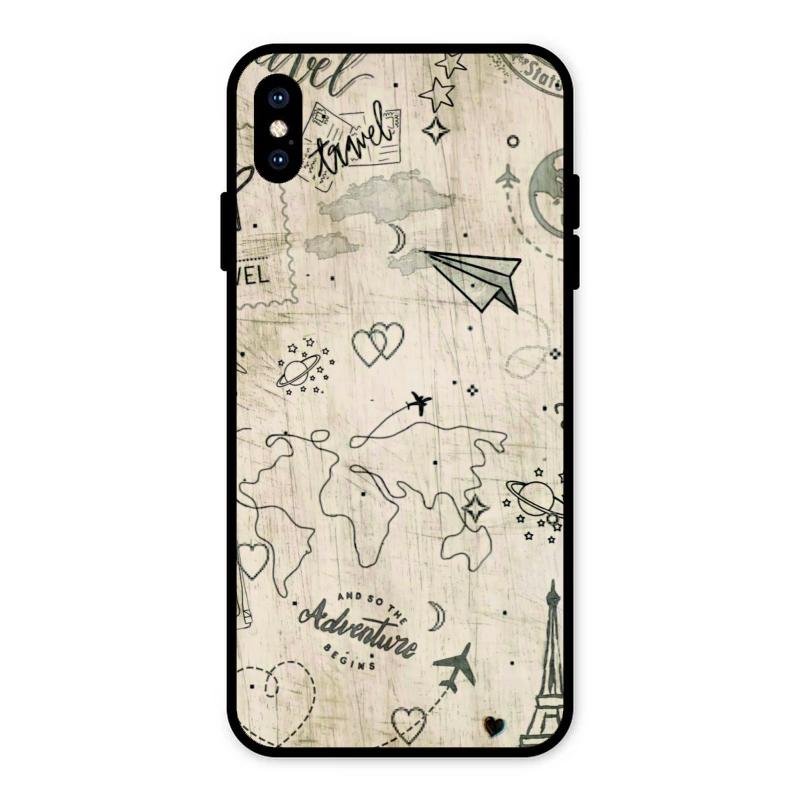 Map Mania Glass Case Cover For iPhone XS Max