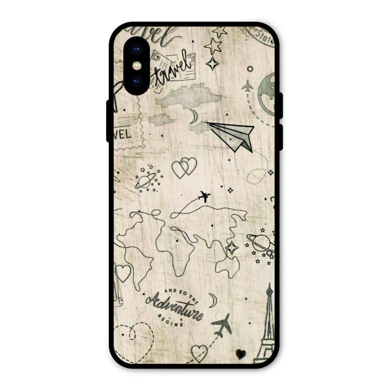 Map Mania Glass Case Cover For iPhone XS