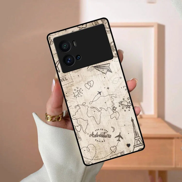 Map Mania Glass Case Cover For iQOO - ShopOnCliQ