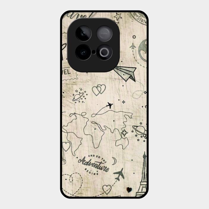 Map Mania Glass Case Cover For Iqoo Neo 10 5G