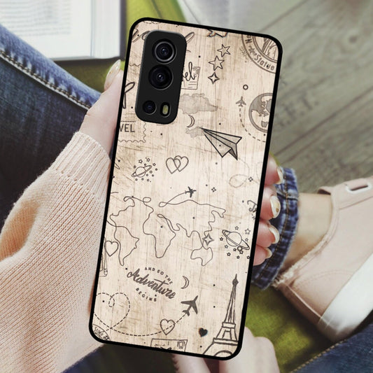 Map Mania Glass Case Cover For Vivo