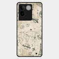 Map Mania Glass Case Cover For Iqoo Z7 Pro 5G