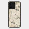 Map Mania Glass Case Cover For Iqoo Z9 5G
