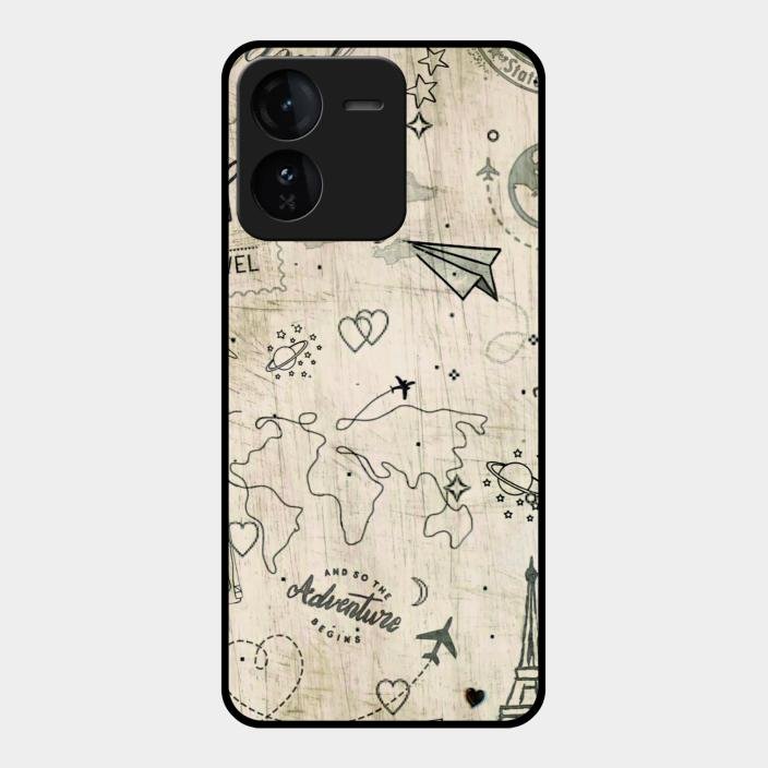 Map Mania Glass Case Cover For Iqoo Z9 5G