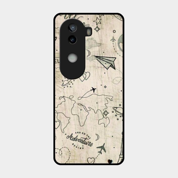 Map Mania Glass Case Cover For Iqoo Z9S 5G