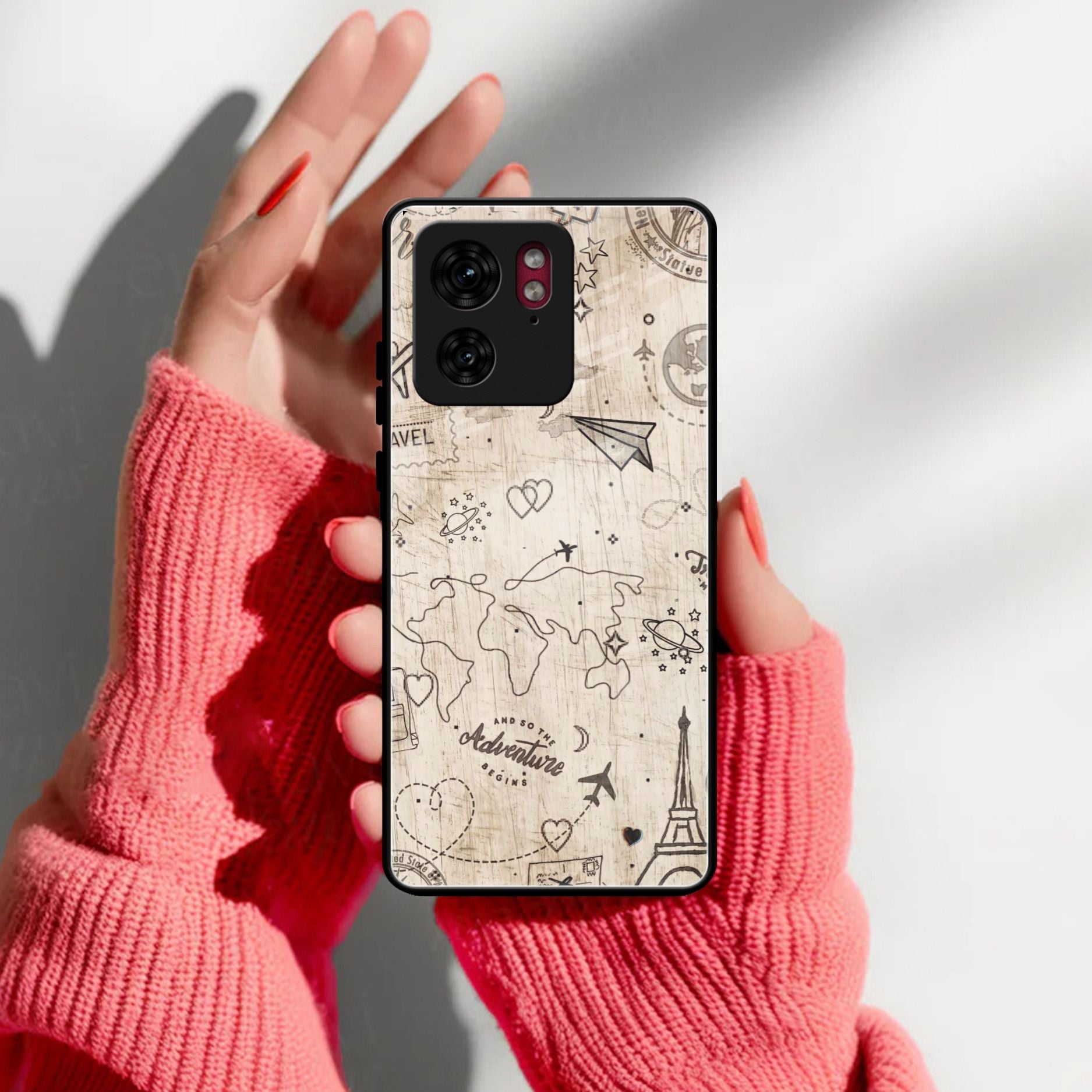 Map Mania Glass Case Cover For Motorola