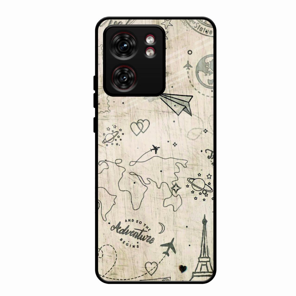 Map Mania Glass Case Cover For Motorola Edge 40