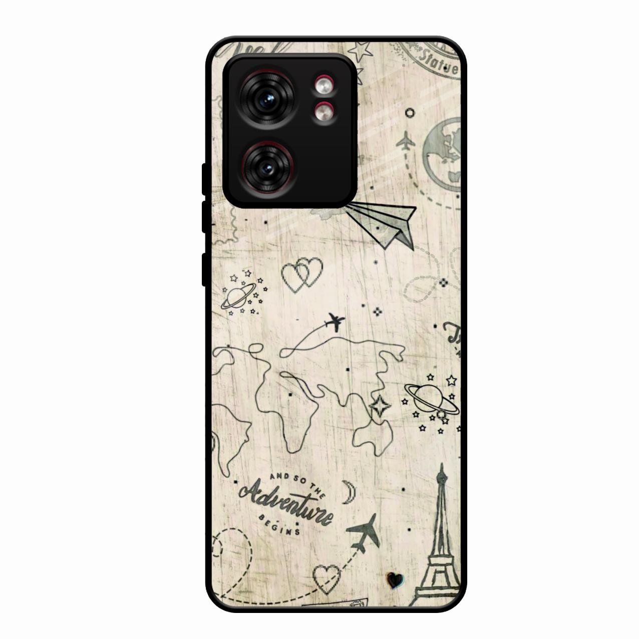 Map Mania Glass Case Cover For Motorola Edge 40
