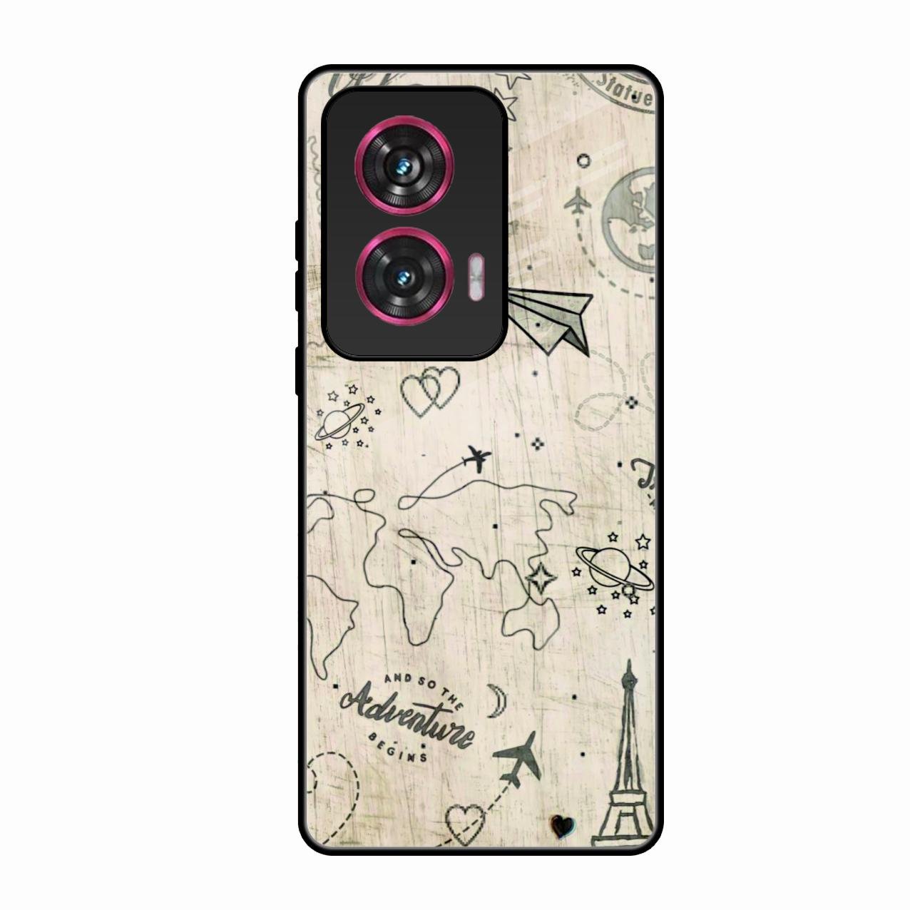 Map Mania Glass Case Cover For Motorola Edge 50 Fusion 5G