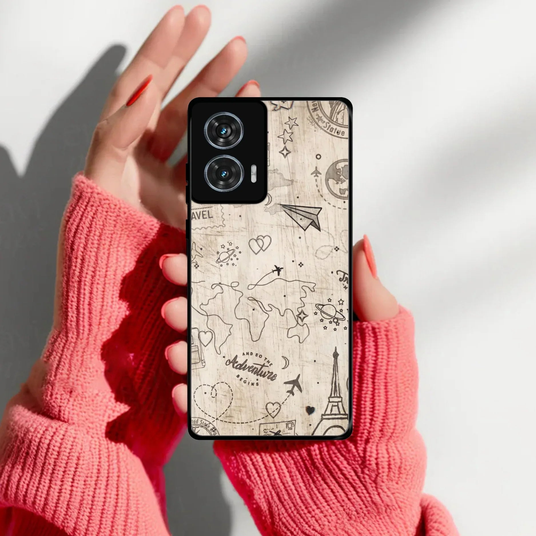 Map Mania Glass Case Cover For Motorola - ShopOnCliQ