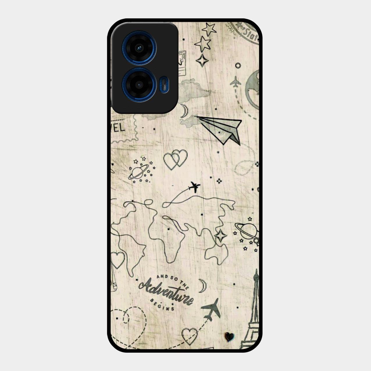 Map Mania Glass Case Cover For Motorola G45 5G