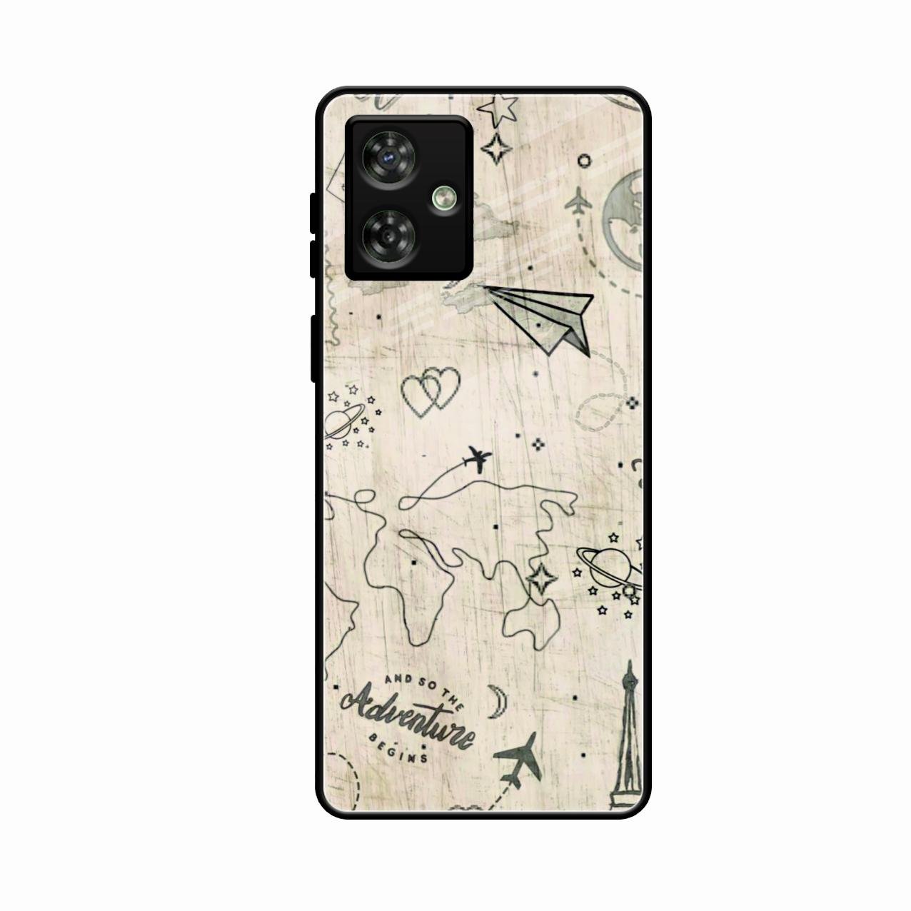 Map Mania Glass Case Cover For Motorola G54 5G