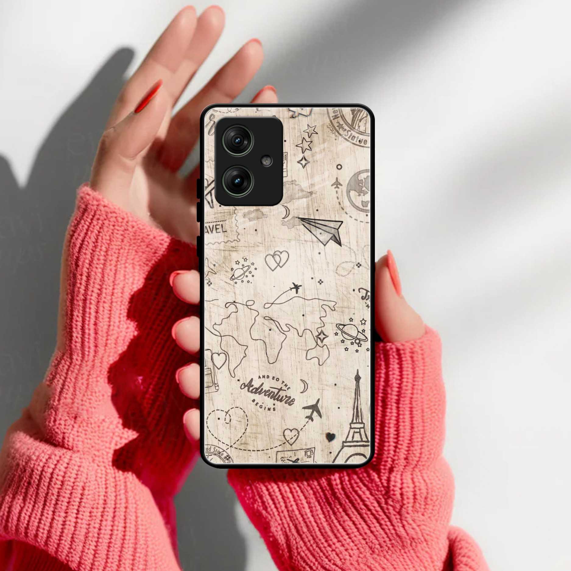 Map Mania Glass Case Cover For Motorola
