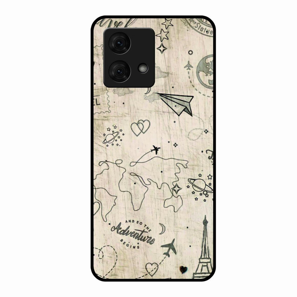 Map Mania Glass Case Cover For Motorola g84 5G