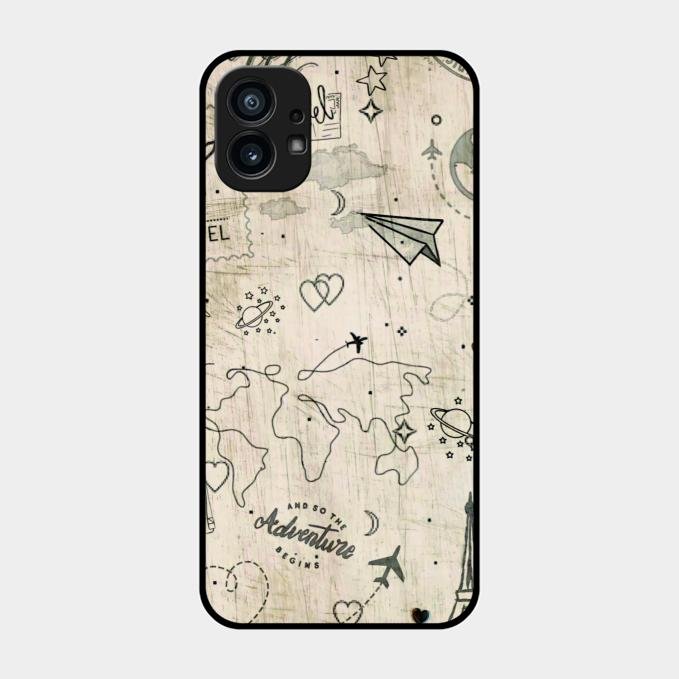 Map Mania Glass Case Cover For Nothing Phone 1