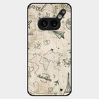 Map Mania Glass Case Cover For Nothing Phone 2A Plus