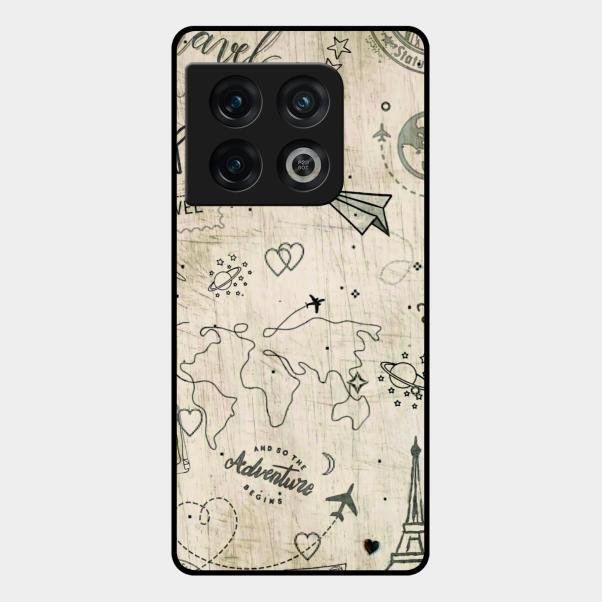 Map Mania Glass Case Cover For Oneplus 10 Pro 5G