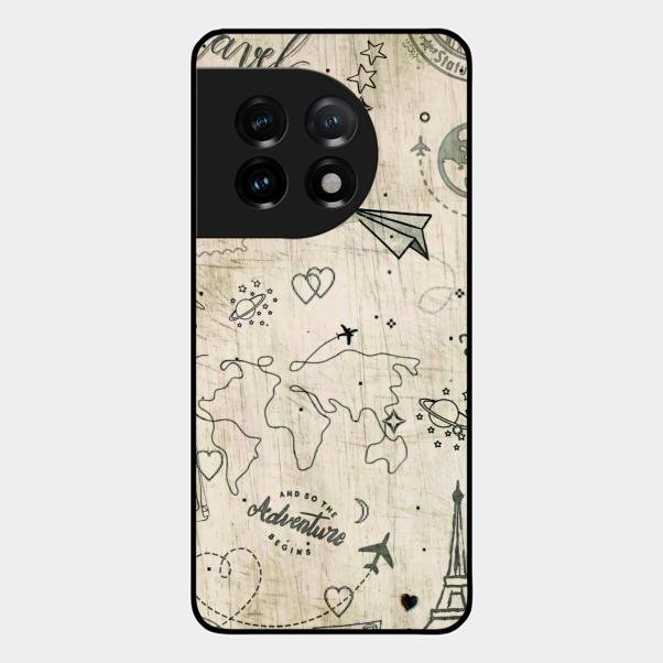 Map Mania Glass Case Cover For Oneplus 11 5G