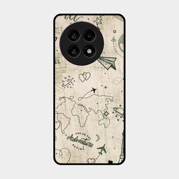 Map Mania Glass Case Cover For Oneplus 13R 5G