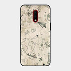 Map Mania Glass Case Cover For Oneplus 7
