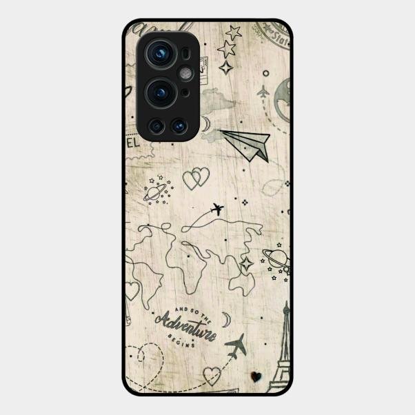 Map Mania Glass Case Cover For Oneplus 9 Pro 5G