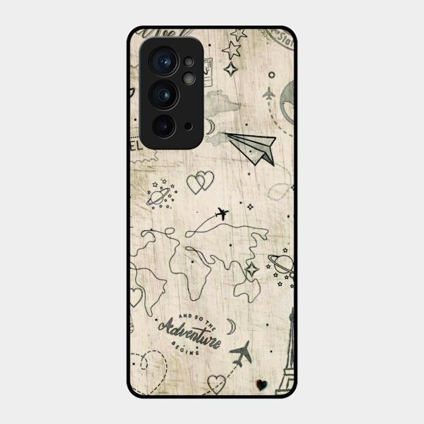 Map Mania Glass Case Cover For Oneplus 9Rt 5G