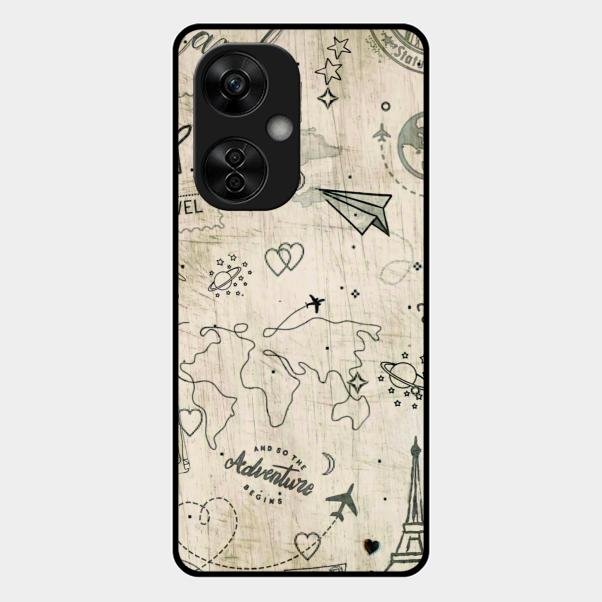 Map Mania Glass Case Cover For Oneplus Nord Ce5 5G