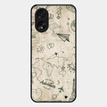 Map Mania Glass Case Cover For Oppo A38