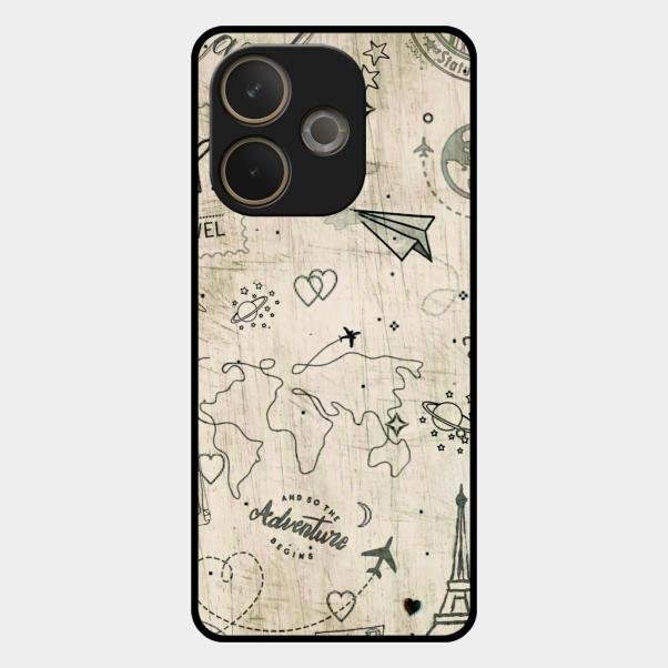Map Mania Glass Case Cover For Oppo A5 Pro 5G