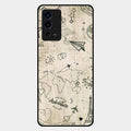 Map Mania Glass Case Cover For Oppo A55