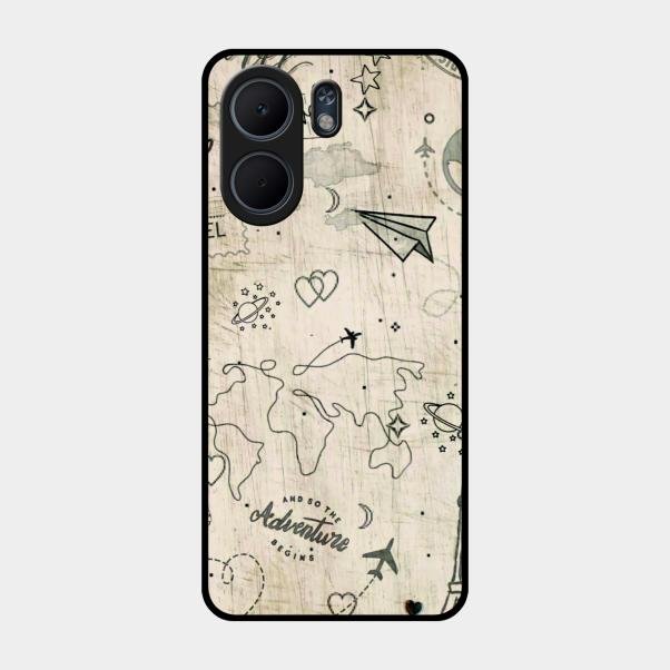 Map Mania Glass Case Cover For Oppo A5X 5G