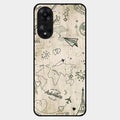 Map Mania Glass Case Cover For Oppo A78 5G