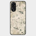Map Mania Glass Case Cover For Oppo A78 5G
