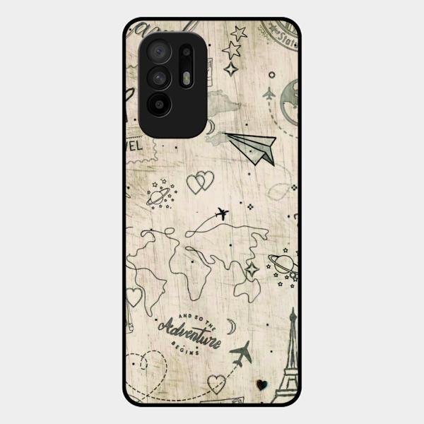 Map Mania Glass Case Cover For Oppo F19 Pro Plus 5G