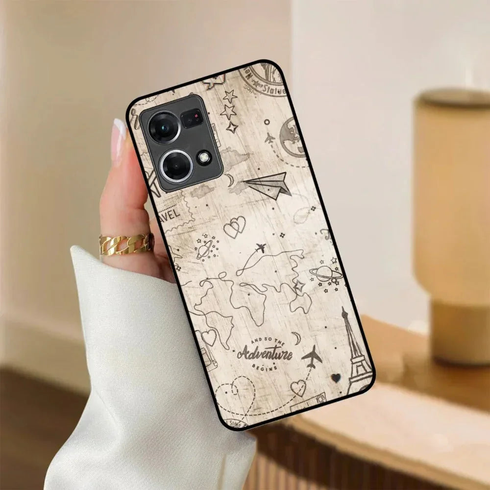 Map Mania Glass Case Cover For Oppo - ShopOnCliQ