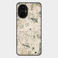 Map Mania Glass Case Cover For Oppo F21 Pro 5G