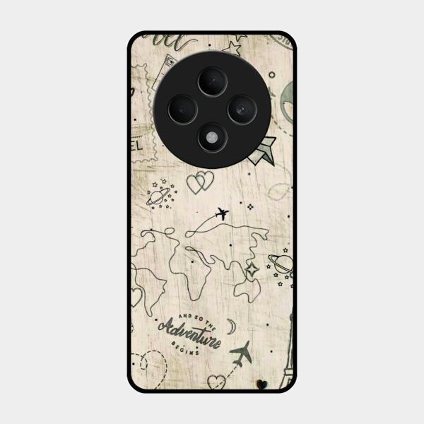 Map Mania Glass Case Cover For Oppo F27 5G