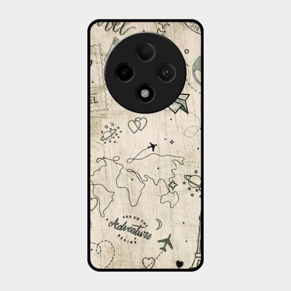 Map Mania Glass Case Cover For Oppo F27 Pro Plus 5G