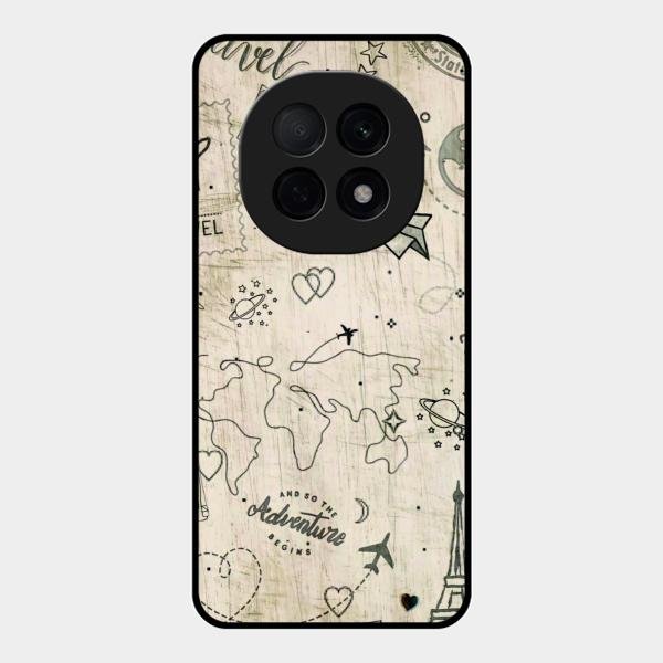 Map Mania Glass Case Cover For Oppo F29 Pro 5G